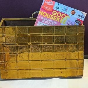 Metallic gold magazine holder